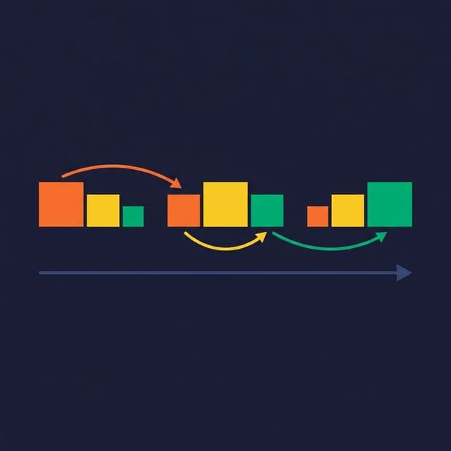 Dimension timeline showing attribute values changing across time periods